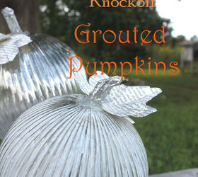 diy pottery barn knockoff grouted pumpkins, crafts, seasonal holiday decor