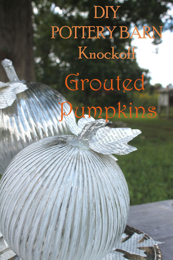 diy pottery barn knockoff grouted pumpkins, crafts, seasonal holiday decor