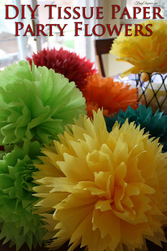 crafts tissue paper party flowers, crafts