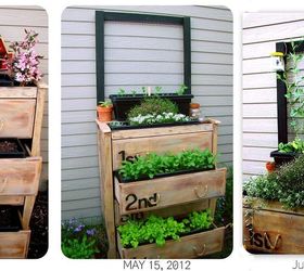 garden planter dresser, gardening, repurposing upcycling, The progression