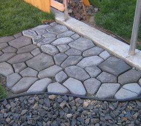 concrete cobblestone path, concrete masonry, outdoor living, patio