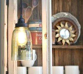 diy farmhouse light with a mason jar, lighting, mason jars