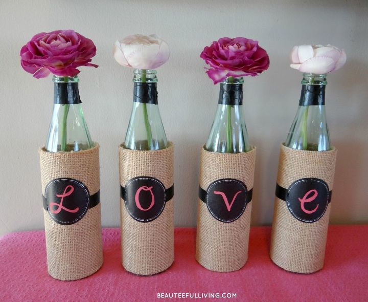 diy wine bottles vases upcycle and re use, container gardening, crafts, gardening, repurposing upcycling