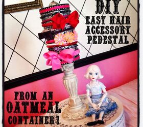Super Easy (and Inexpensive) DIY Hair Accessories Pedestal