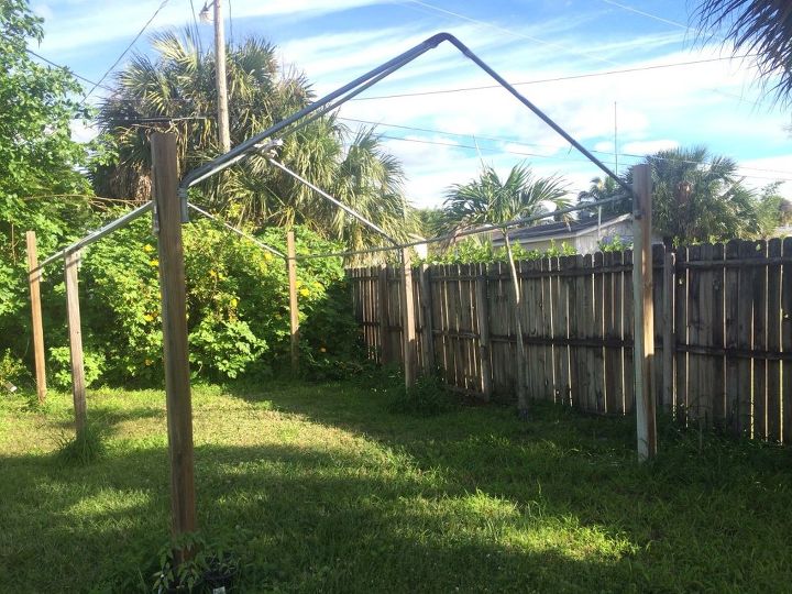 q do you have any idea of what to do with this old car port, outdoor furniture, repurpose furniture, repurposing upcycling, This old car port use to have a boat in it I bought the house one year ago I still don t know what to do with it Tear it down Or put some kind of roof on it and use it for entertaining