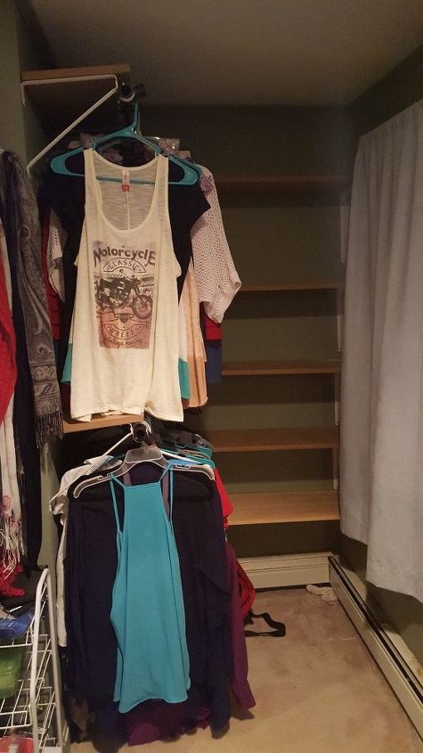 closet creation for under 25, closet, organizing, storage ideas, After