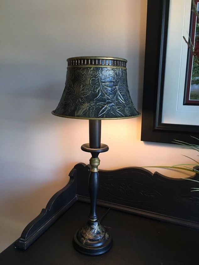 cosmetic surgery for dated buffet lamps, lighting, painted furniture, Final result