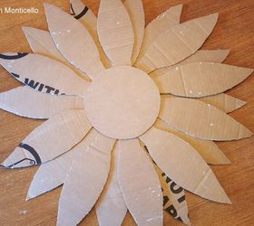 cardboard sunburst mirror, crafts, repurposing upcycling, wall decor