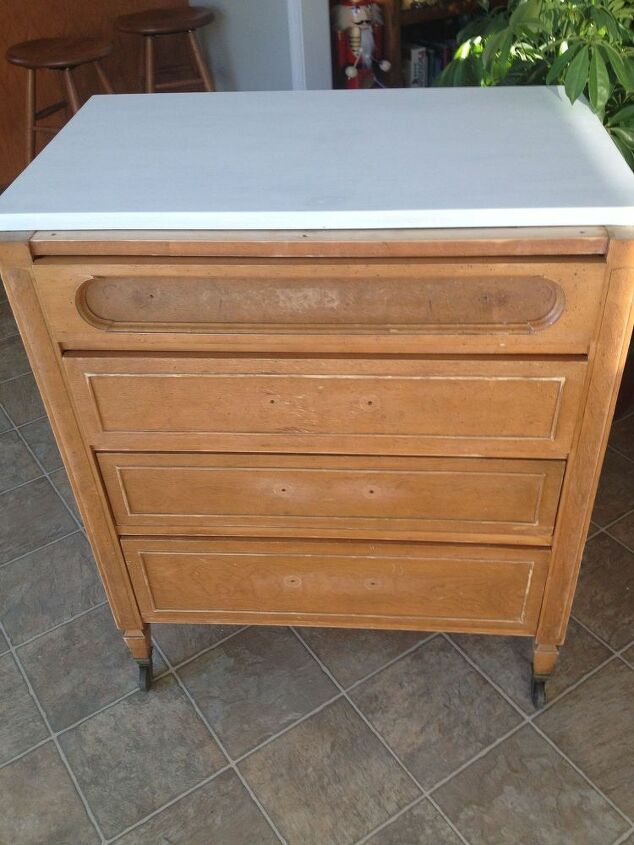 q help me decide what path to take with this smaller 4 door bureau, decoupage, painted furniture, painting wood furniture, wood and formica table Height 35 5 Width 30 Depth 18