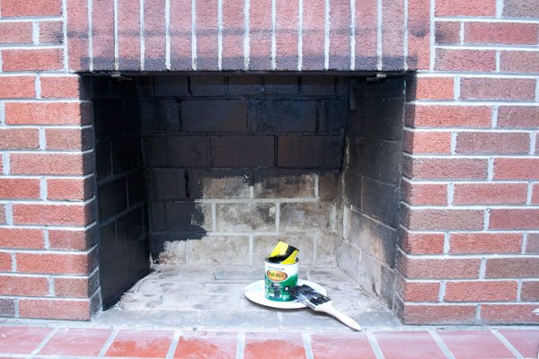 painting our red brick fireplace white, diy, fireplaces mantels, living room ideas, painting