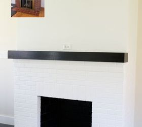 Painting Our Red Brick Fireplace White