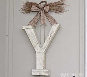 winter monogram decor for outside the front door, crafts, doors, seasonal holiday decor, wreaths