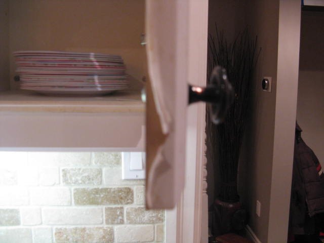 how do you paint laminate kitchen cupboards when they re peeling, The laminate is peeling at the end