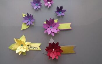 Tarjetas individuales de papel con flores