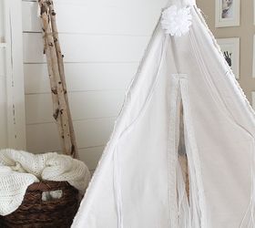 diy 4 sided drop cloth teepee, diy, entertainment rec rooms, home decor, how to, repurposing upcycling