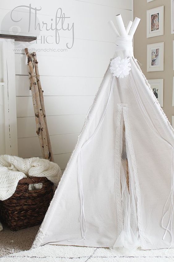 diy 4 sided drop cloth teepee, diy, entertainment rec rooms, home decor, how to, repurposing upcycling