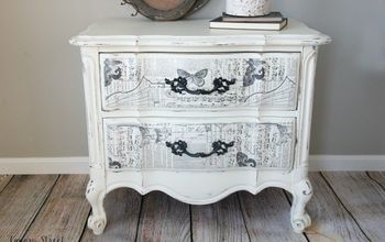 Black And White French Nightstand