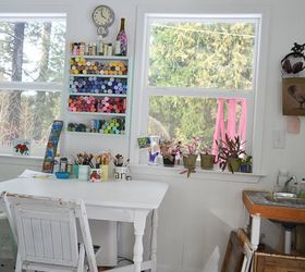 inside my she shed cottage, craft rooms, home decor, painted furniture, storage ideas