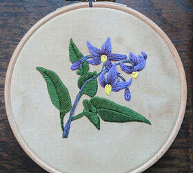 how to embroider a flower hoop art video, crafts, gardening, how to