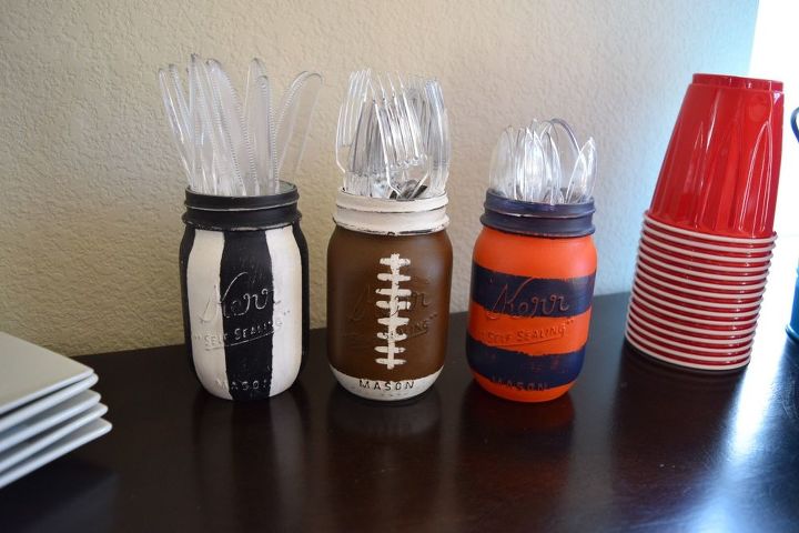football mason jars, crafts, mason jars