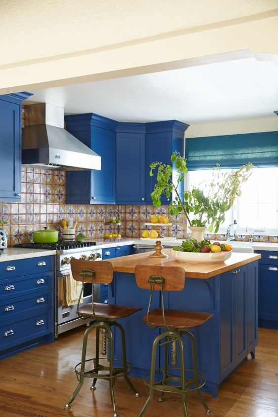21 colorful kitchens that will have you repainting your cabinets, kitchen cabinets, kitchen design, paint colors