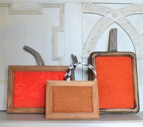 s 23 awesome things you didn t know you could do with old picture frames, crafts, repurposing upcycling, Craft space saving pumpkins for a fall mantel