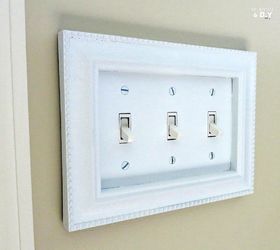 s 23 awesome things you didn t know you could do with old picture frames, crafts, repurposing upcycling, Pretty up a plain switch plate