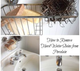 how to remove hard water stains from a porcelain sink, bathroom ideas, cleaning tips, home maintenance repairs, how to