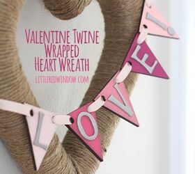 valentine twine wrapped wreath, crafts, seasonal holiday decor, valentines day ideas, wreaths