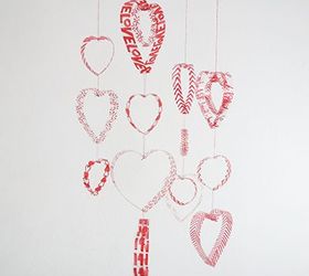 how to make a hearts mobile with plastic bottles, crafts, repurposing upcycling, seasonal holiday decor, valentines day ideas
