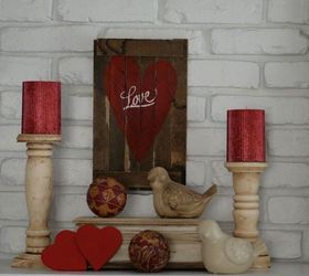easy valentine decor, seasonal holiday decor, valentines day ideas, woodworking projects