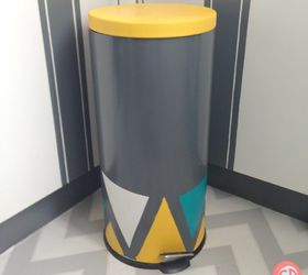 trash can makeover, painted furniture
