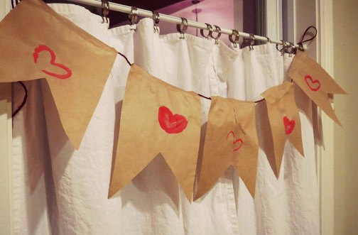 one boy s valentine banner, crafts, seasonal holiday decor, valentines day ideas