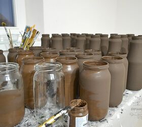 shabby french painted jars, crafts, mason jars, shabby chic