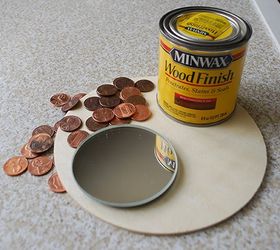 penny starburst mirror, crafts, repurposing upcycling, wall decor