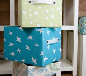 How to make cardboard boxes decorated with fabric. Carton ideas 