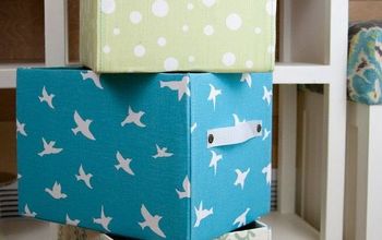 DIY Fabric Covered Storage Boxes