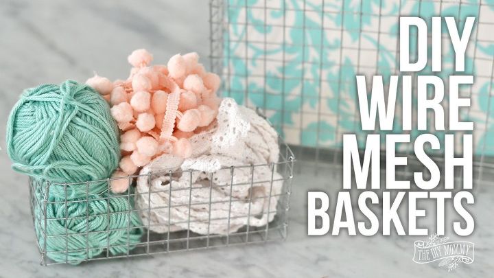 diy wire mesh baskets for those awkward spaces, crafts, organizing, storage ideas