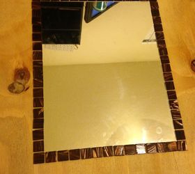 a diy mosaic mirror that only looks expensive, crafts, wall decor, Second step