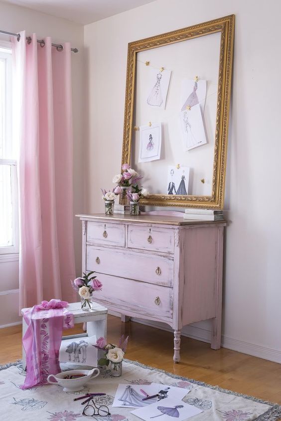 girly pink dresser, bedroom ideas, diy, home decor, how to, painted furniture
