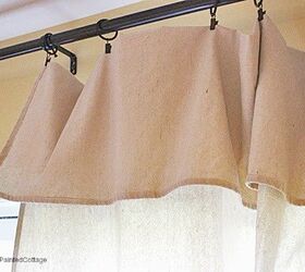 no sew drop cloth drapes with a faux valance can t get any easier, window treatments, windows
