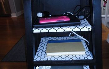 Mini Bookcase/Side Table/ Charging Station From a Barstool