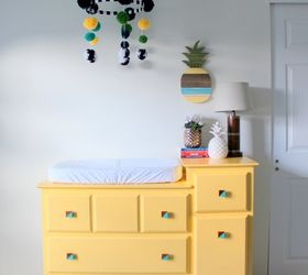 a white nursery with pops of color and pineapple, bedroom ideas, painting