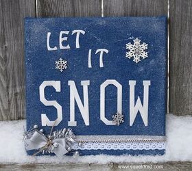 let it snow canvas, crafts, seasonal holiday decor, wall decor