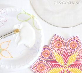 diy moroccan dessert plates, crafts, decoupage