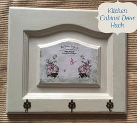 kitchen cabinet door makeover, decoupage, kitchen cabinets, repurposing upcycling