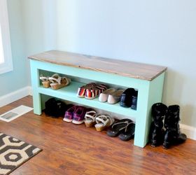 diy shoe bench, diy, organizing, painted furniture, woodworking projects
