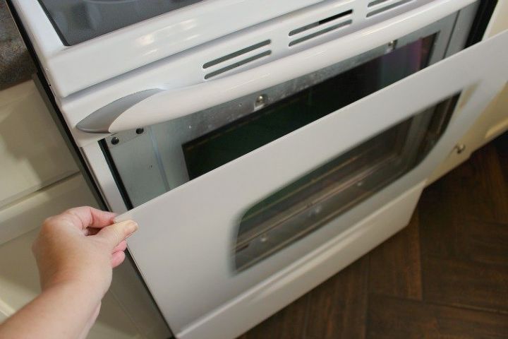 como limpar entre o vidro de uma porta do forno maytag