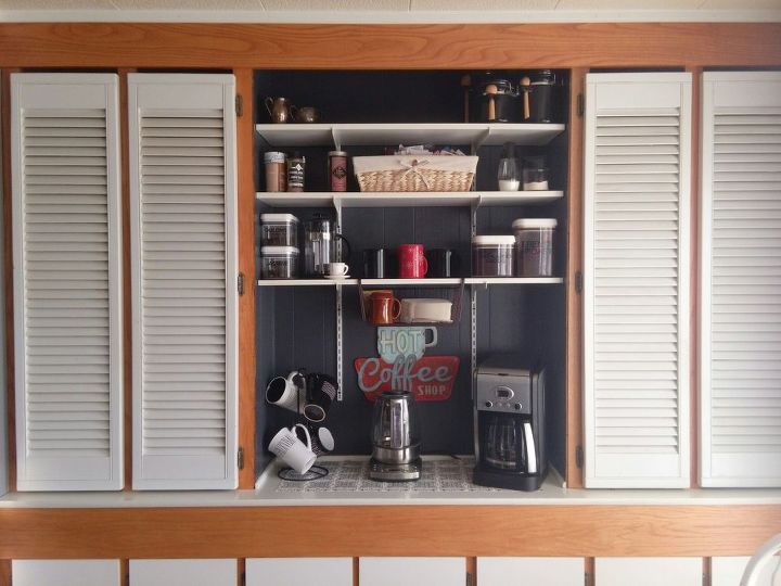 coffee station, kitchen design, organizing
