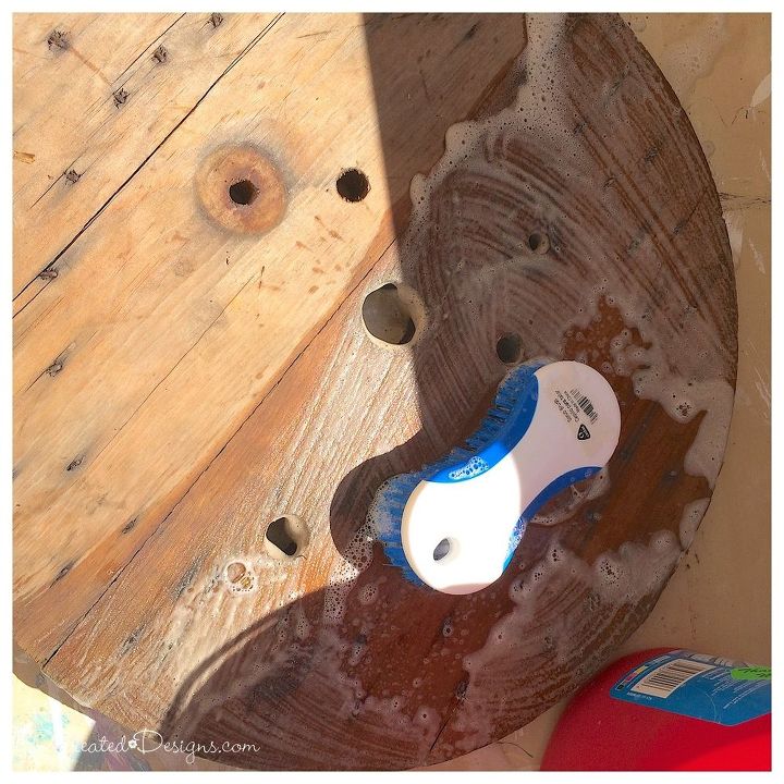 turning an old wooden spool into art, repurposing upcycling, wall decor, woodworking projects
